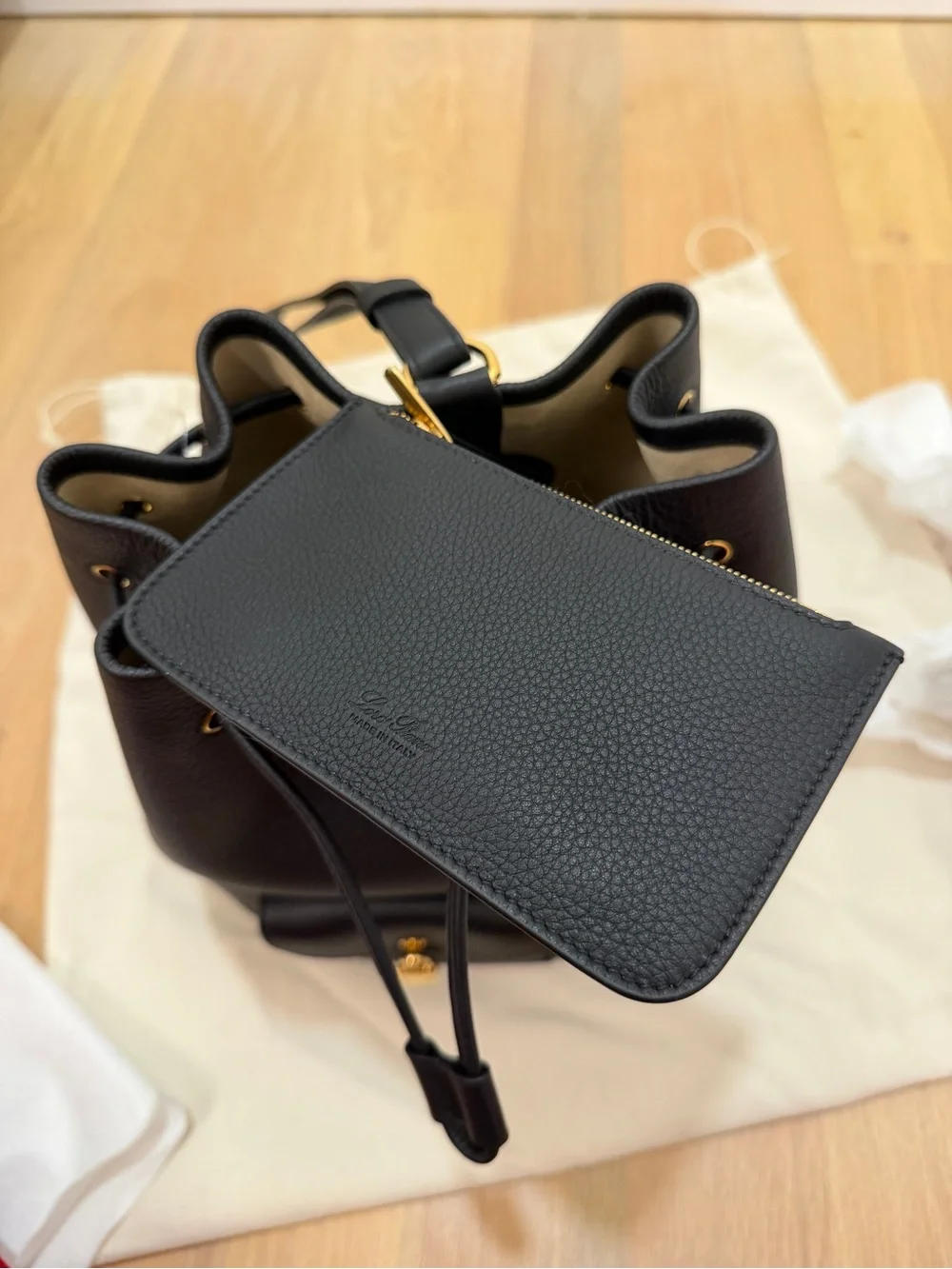 Loro Piana Extra Drawstring Backpack L27